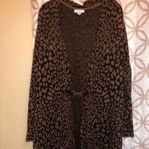 Leopard print sweater topper